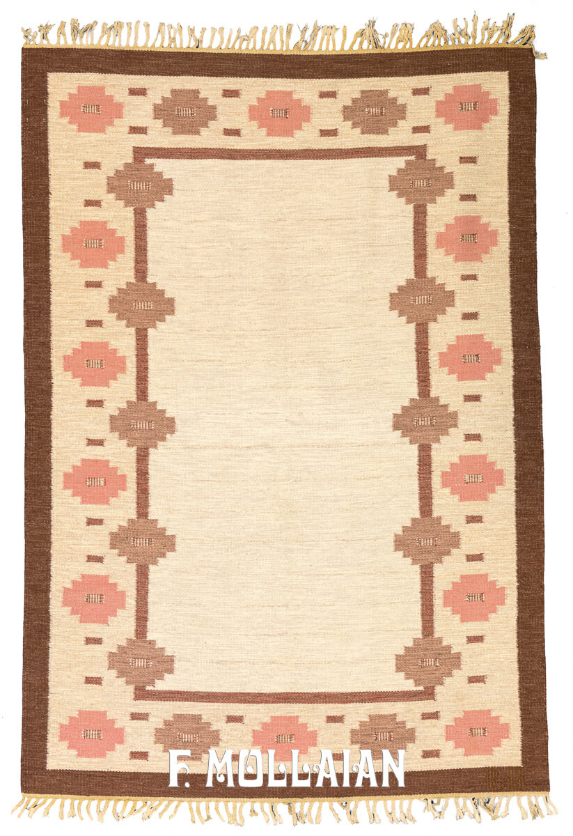Rollakan Swedish Flat-weave Rug Beige/Brown n°:471490