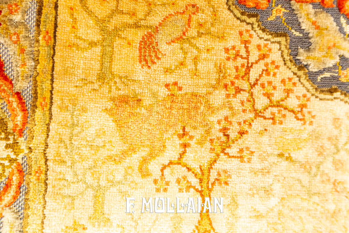 Qum Kapi Rug Extremely Fine Turkish Signed (Silk, Metal and Jewelry) — NOT FOR SALE