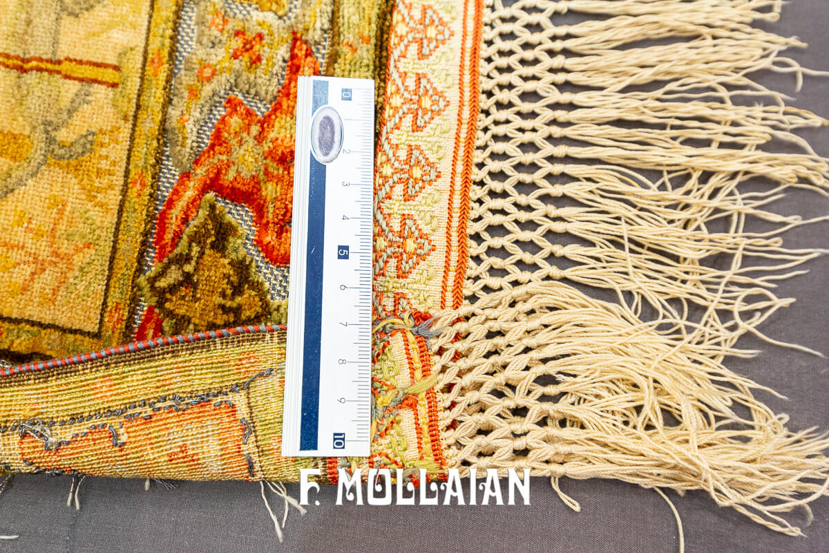 Qum Kapi Rug Extremely Fine Turkish Signed (Silk, Metal and Jewelry) — NOT FOR SALE