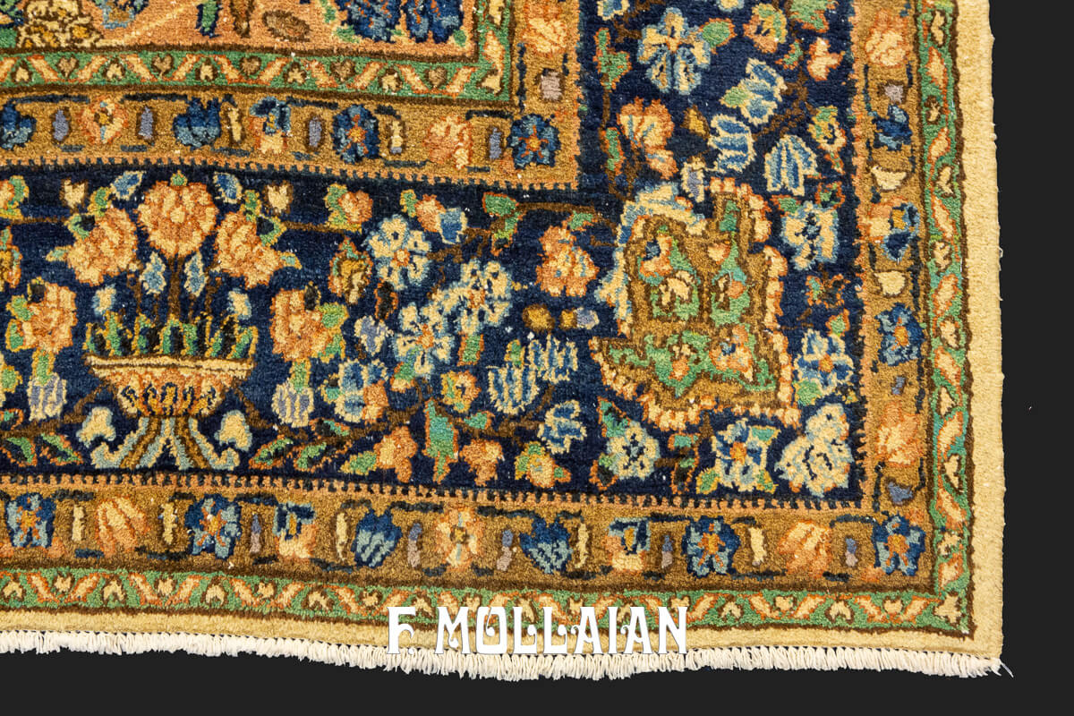 Antique Kerman Rug Beige Field Color n°:68383944