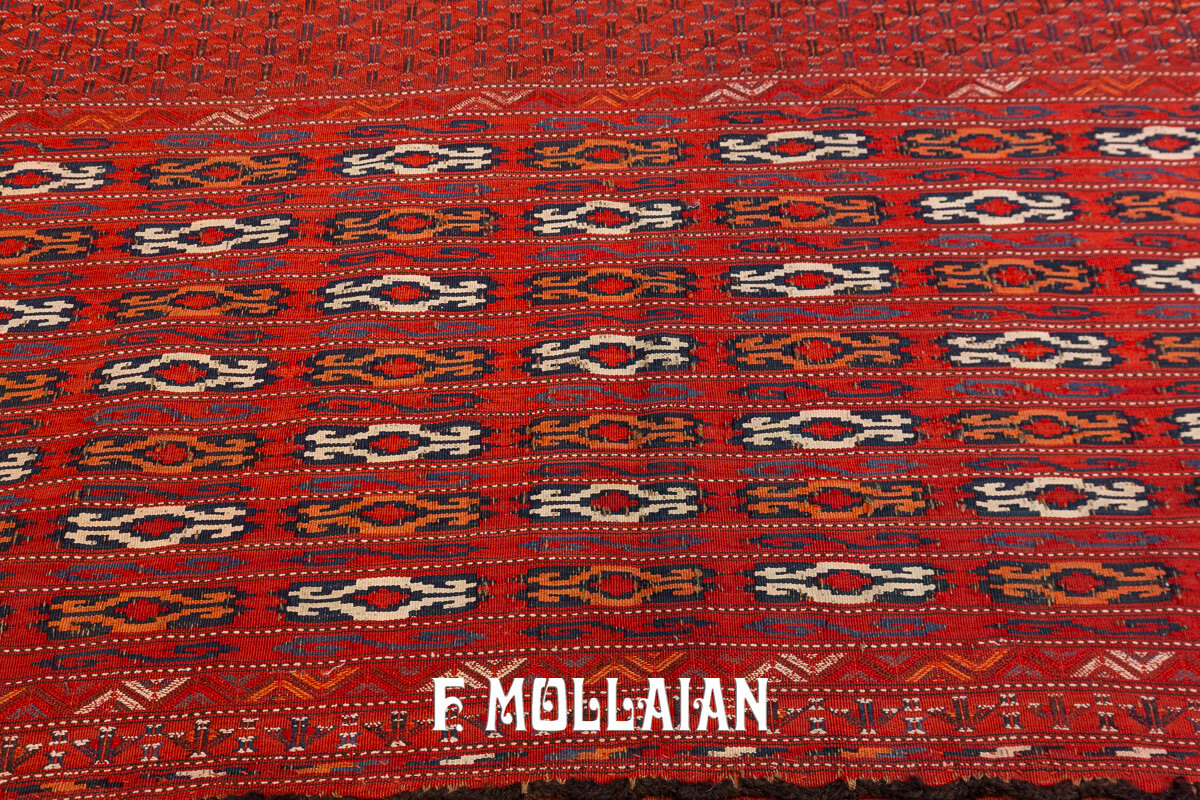 Tapis Kilim Ancien Jadjim Paire Couleur Rouge n°:722303