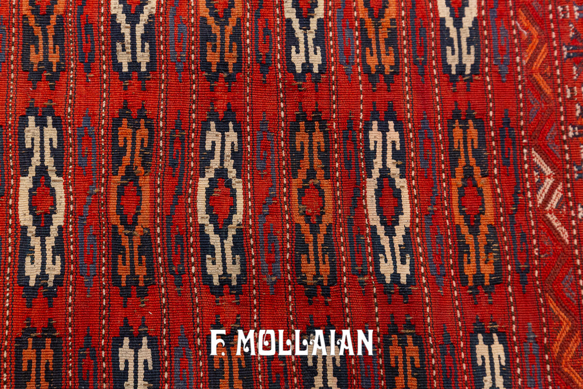 Tapis Kilim Ancien Jadjim Paire Couleur Rouge n°:722303