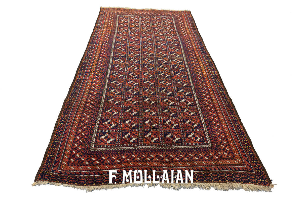 Antique Baluch Rug Red Color n°:81542641