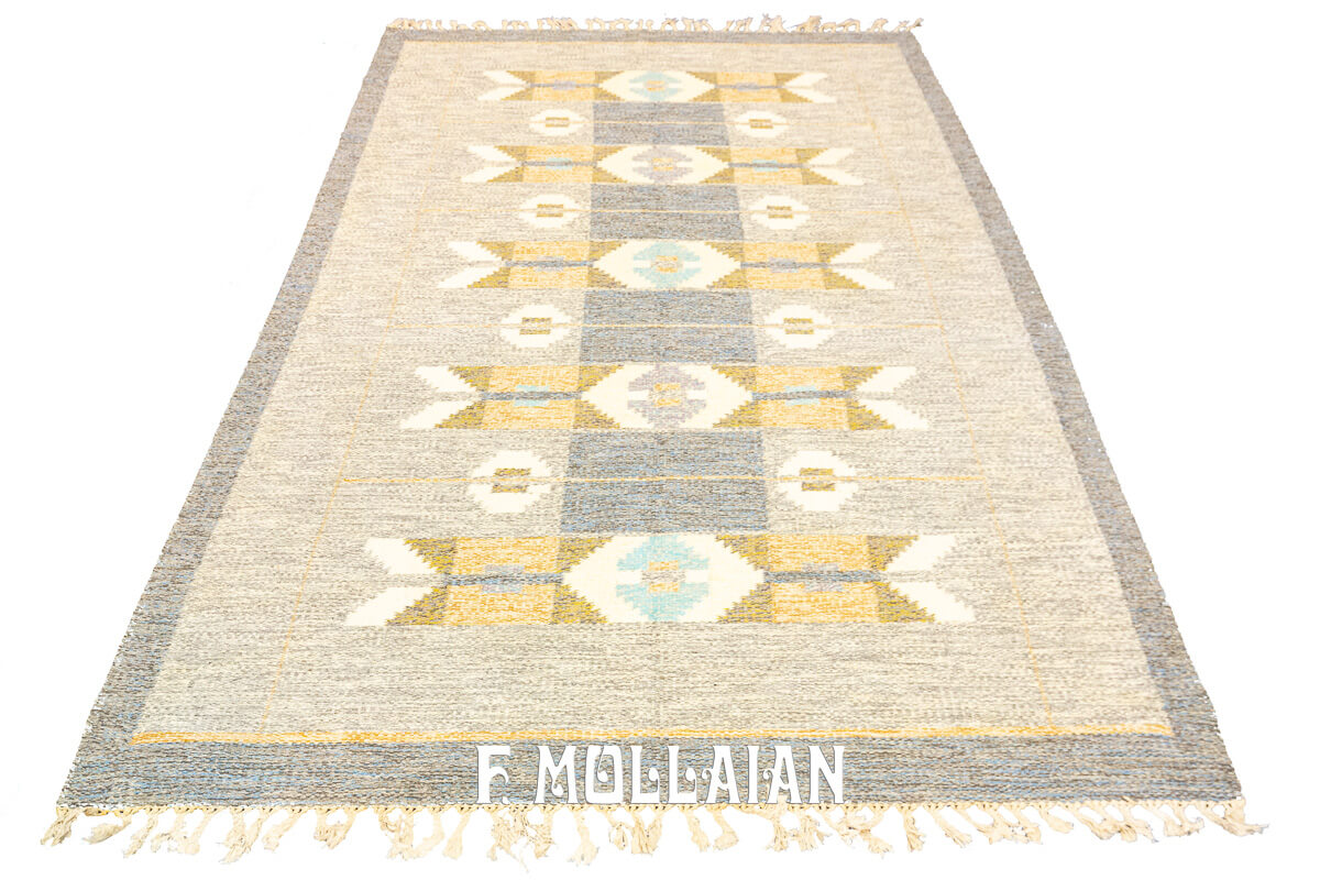 Scandinavian Rug Flat-weaver Rug Gray/Beige Color n°:876357