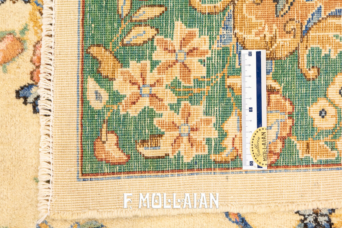 Tapis Kerman Couleur Beige/Bleu n°:88097563
