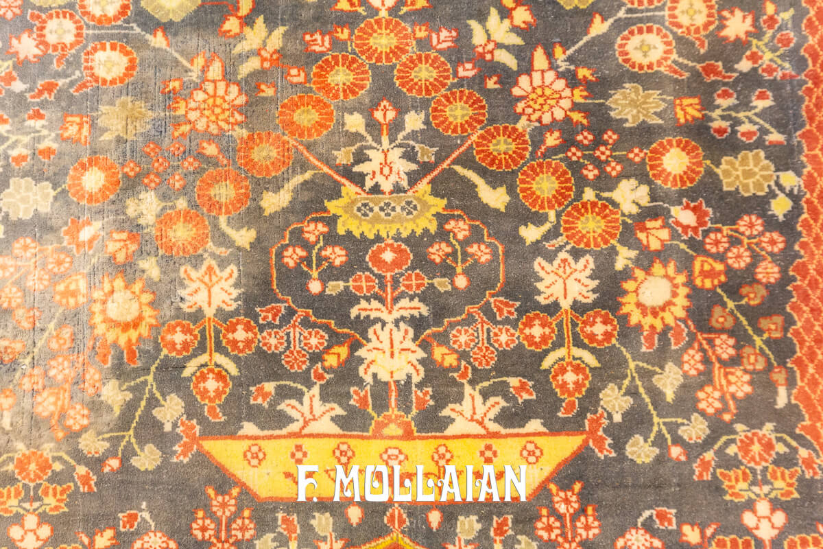 Antique Rug Pashmina Wool Green Color n°:965757