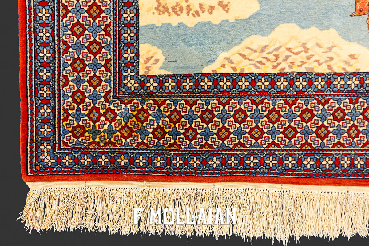 Isfahan Rug Pictorial Signed Seyrafian Silk Warps n°:15058877