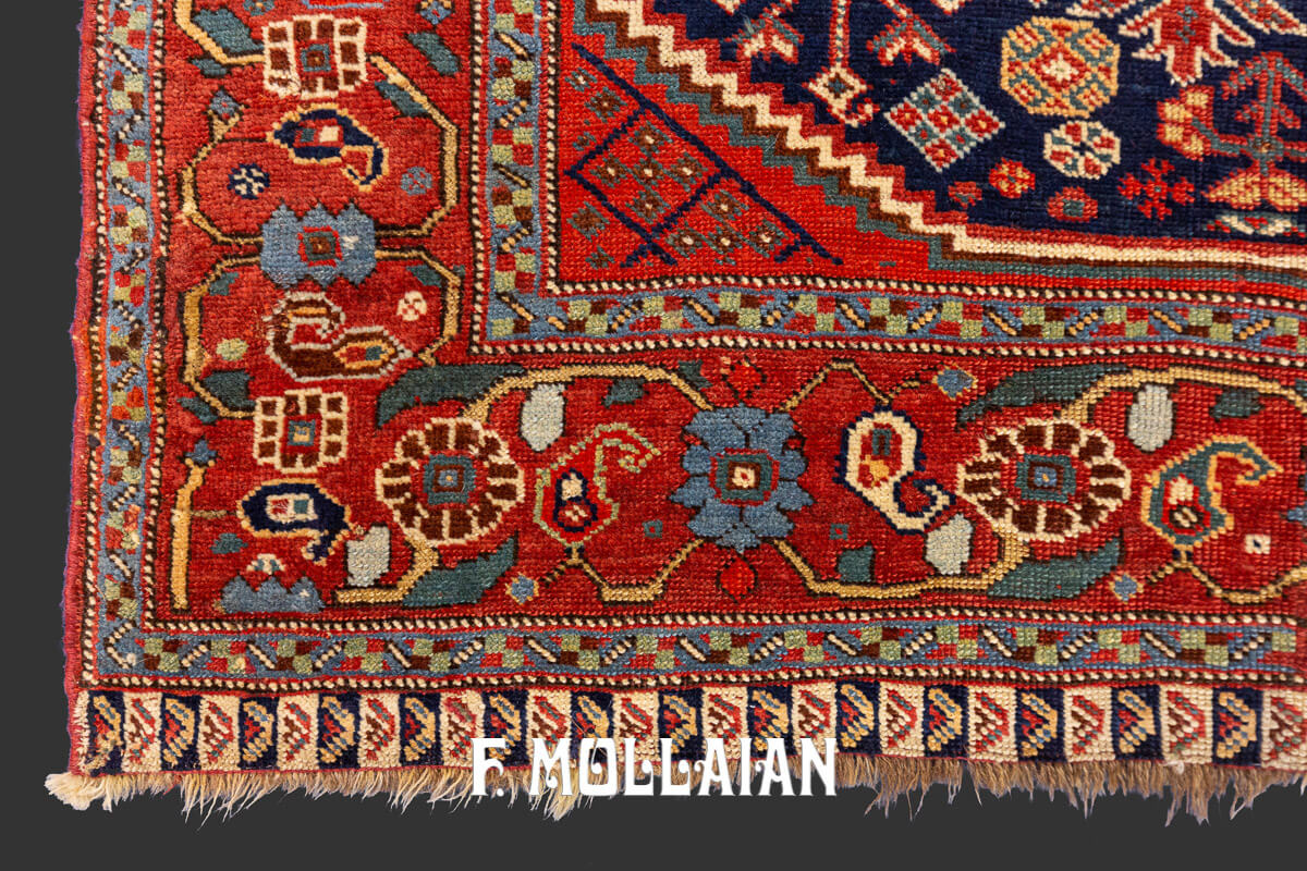 Persian Hand-knotted Antique Khamse Rug n°:170831