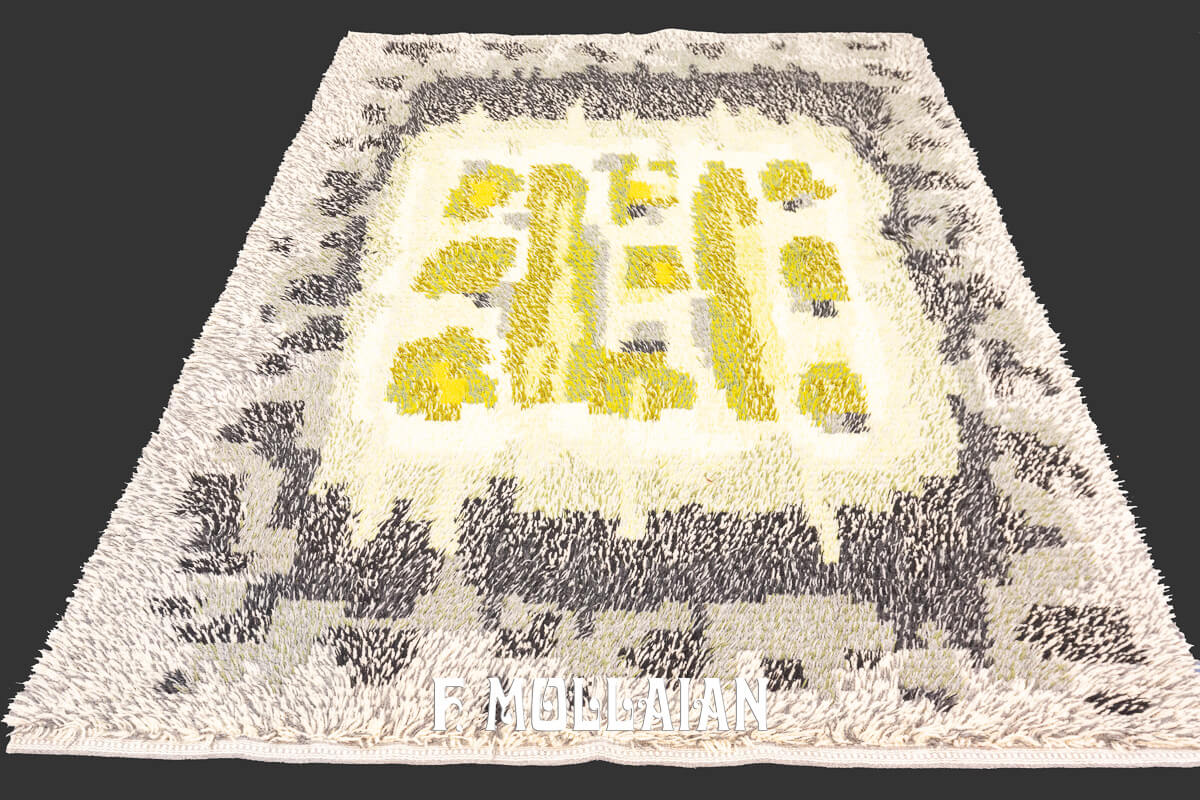 Rya Rug Abstract Design n°:224859