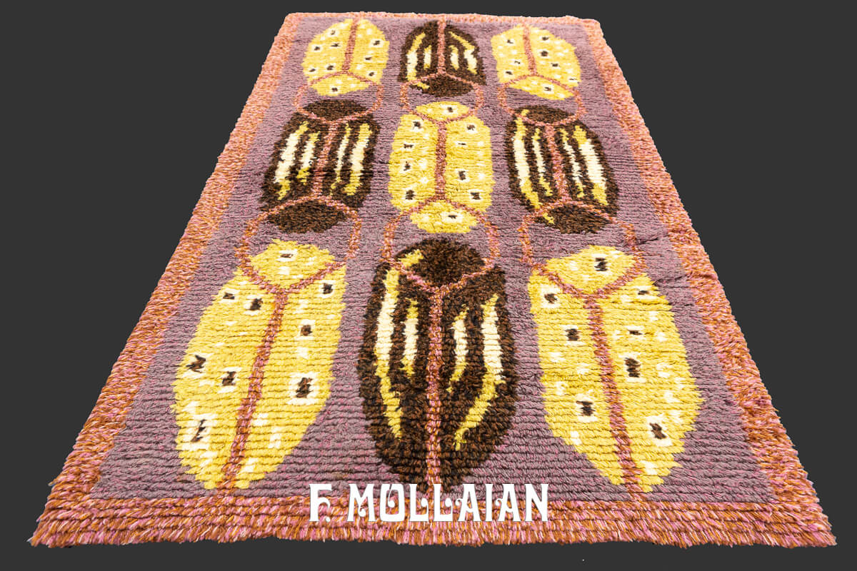 Rya Rug Abstract Design n°:240097