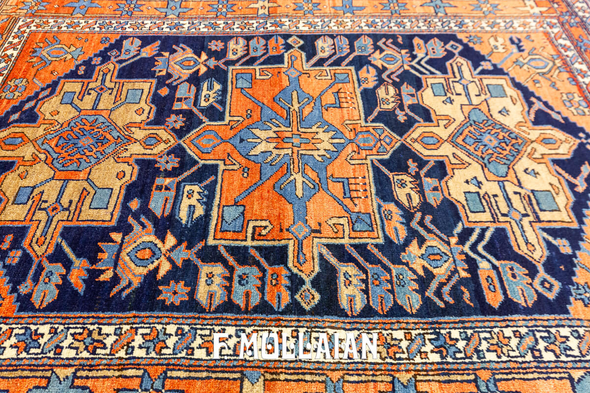 Tapis Heriz Garaje Champ Bleu Foncé n°:257549
