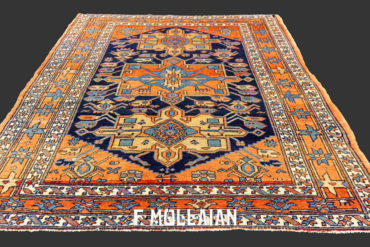 Tapis Heriz Garaje Champ Bleu Foncé n°:257549