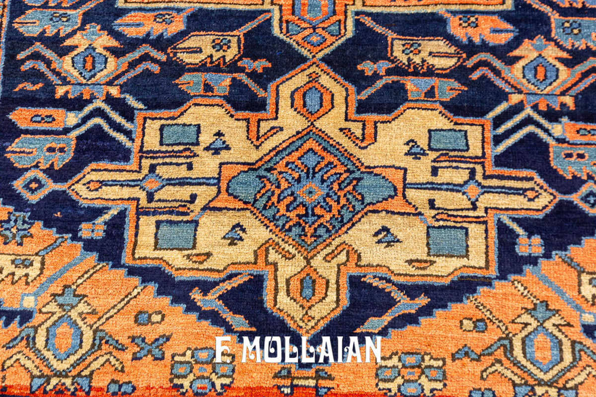Tapis Heriz Garaje Champ Bleu Foncé n°:257549