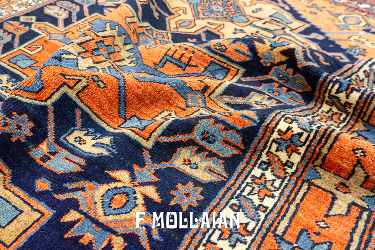 Tapis Heriz Garaje Champ Bleu Foncé n°:257549