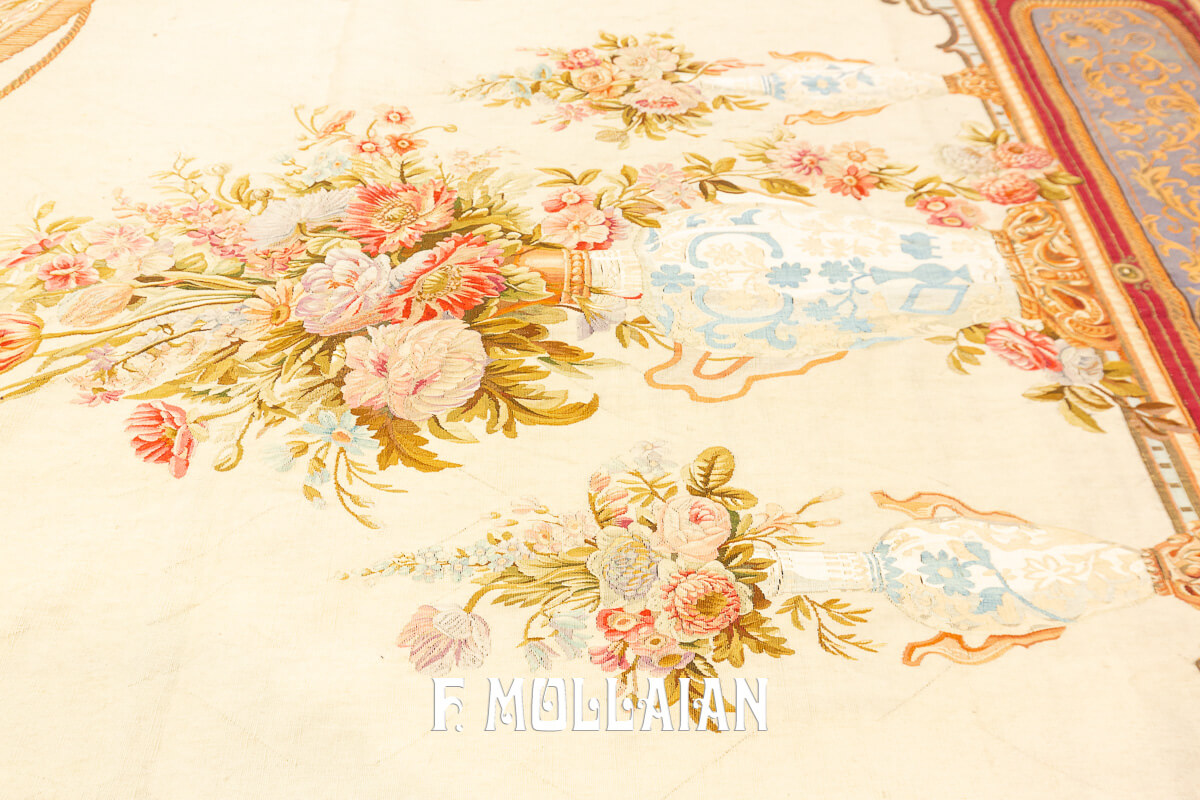 Aubusson Rug Flat-weave n°:387091