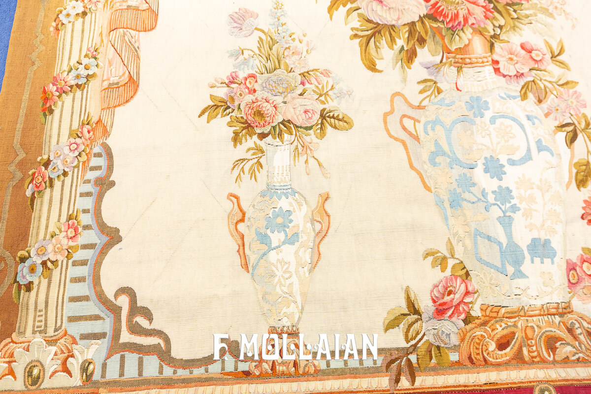 Aubusson Rug Flat-weave n°:387091