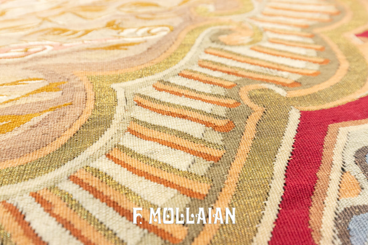 Aubusson Rug Flat-weave n°:387091