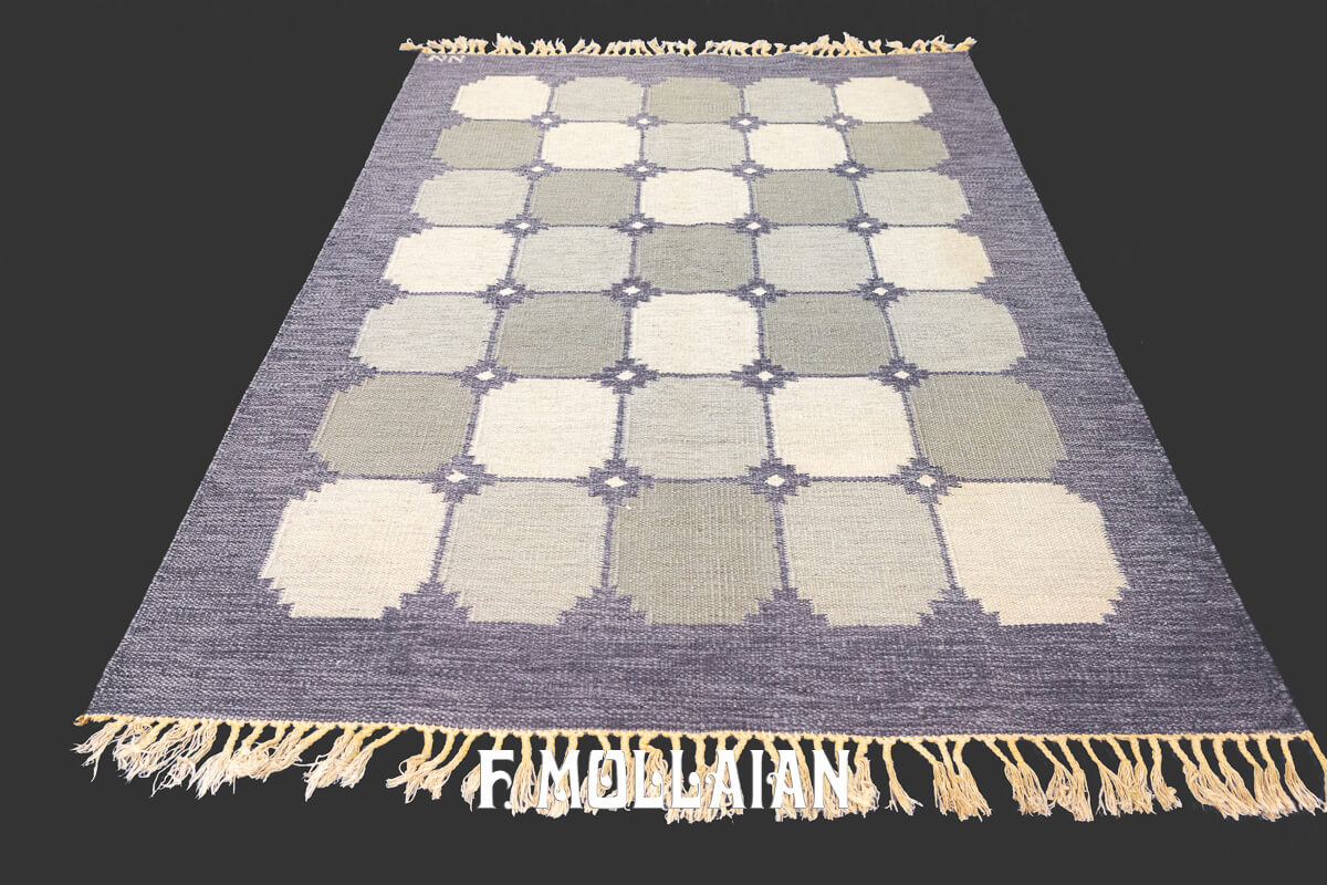 Scandinavian Rug Rollakan Signed NN n°:410853