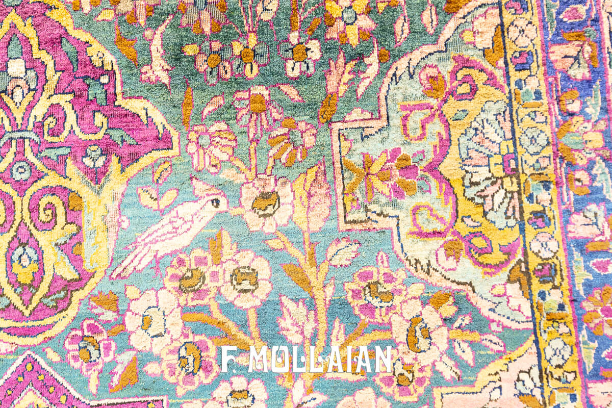 Keshan Rug Silk Qajar Tile Design n°:422071