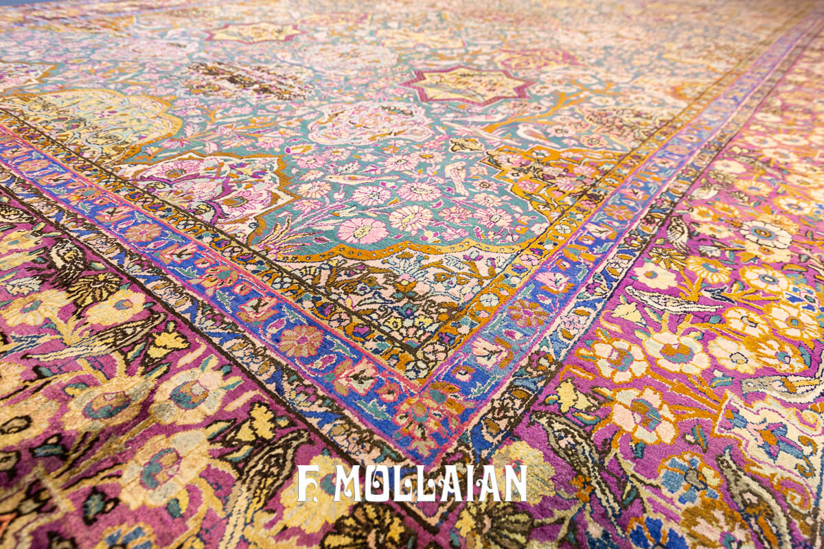 Keshan Rug Silk Qajar Tile Design n°:422071