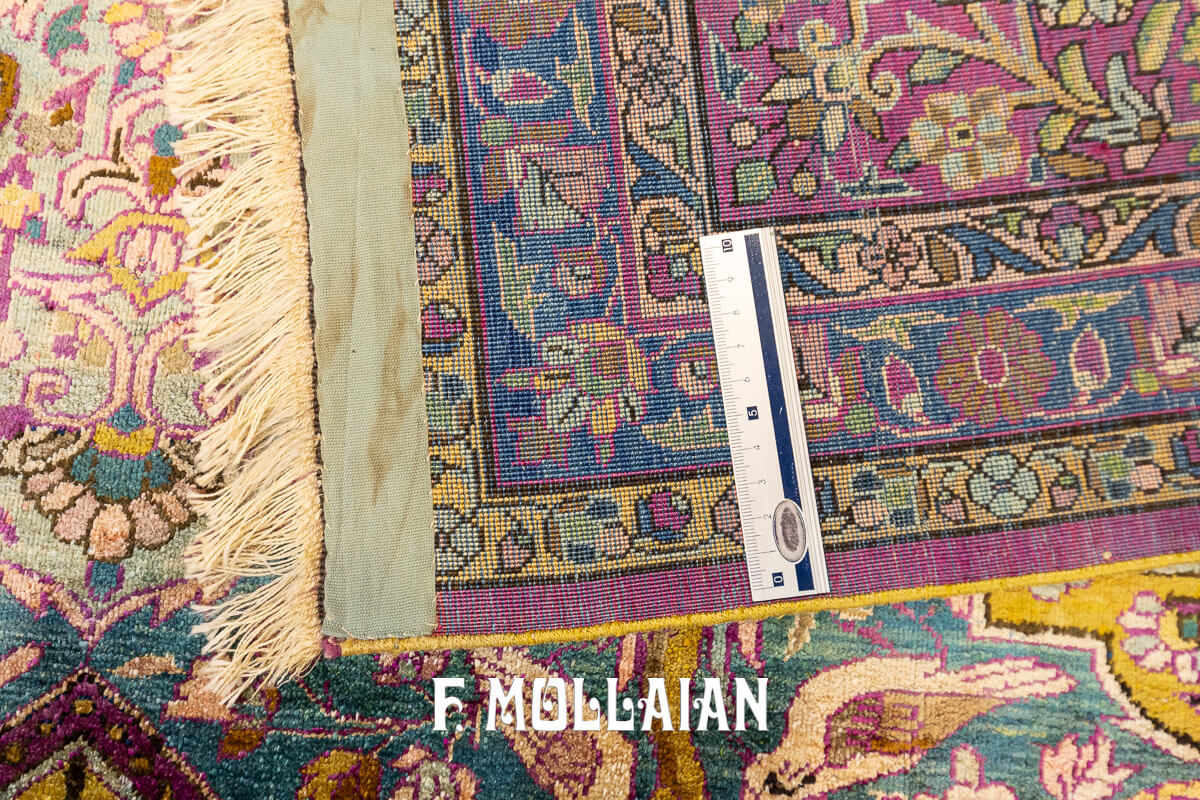 Keshan Rug Silk Qajar Tile Design n°:422071