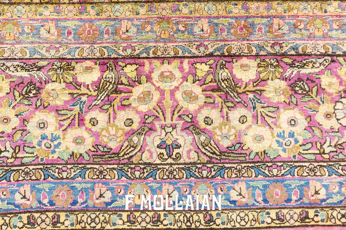 Keshan Rug Silk Qajar Tile Design n°:422071