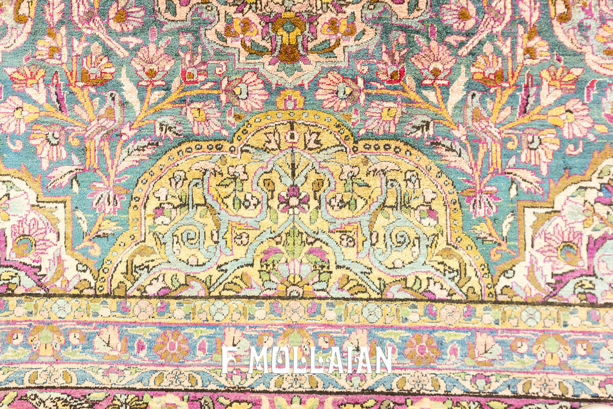 Keshan Rug Silk Qajar Tile Design n°:422071
