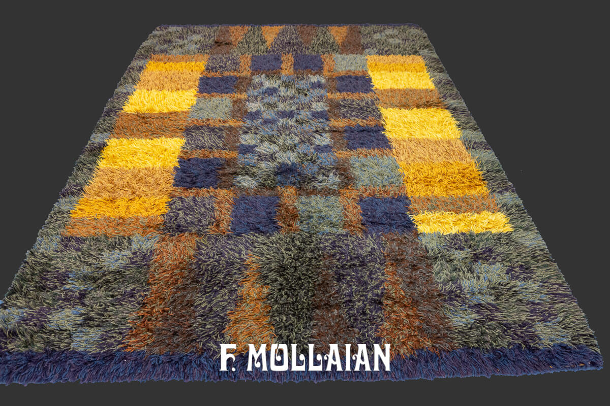Rya Rug Abstract Design n°:479835