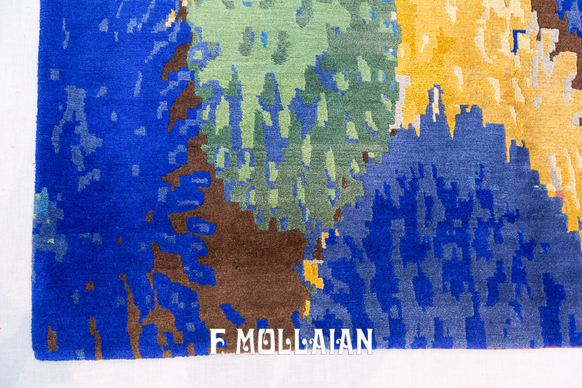 Tibetan Rug Abstract Design n°:555479