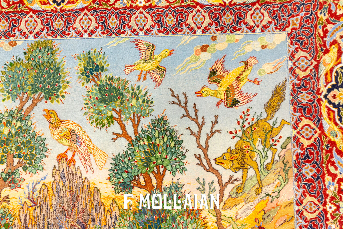 Isfahan Rug Silk Warps n°:566113