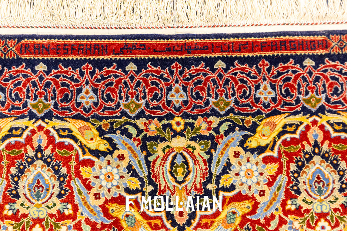 Isfahan Rug Silk Warps n°:566113