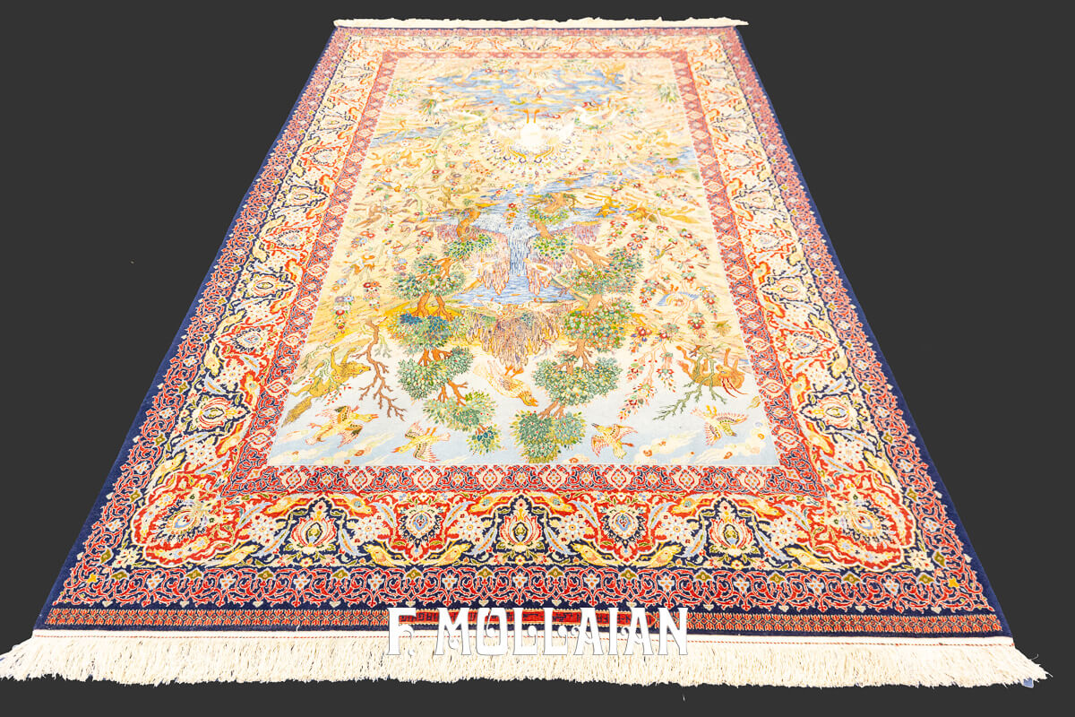 Isfahan Rug Silk Warps n°:566113
