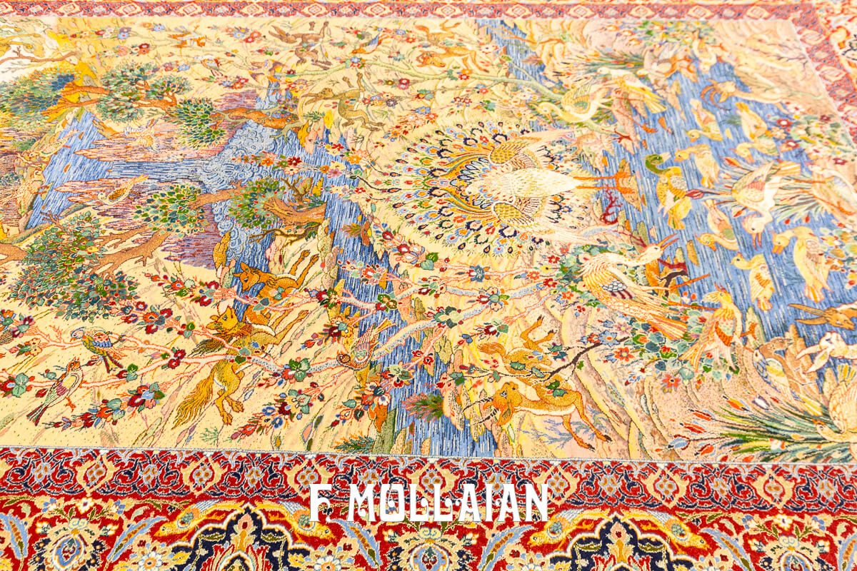 Isfahan Rug Silk Warps n°:566113