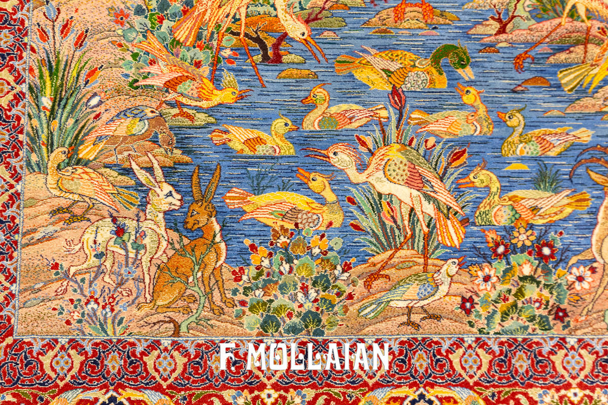 Isfahan Rug Silk Warps n°:566113