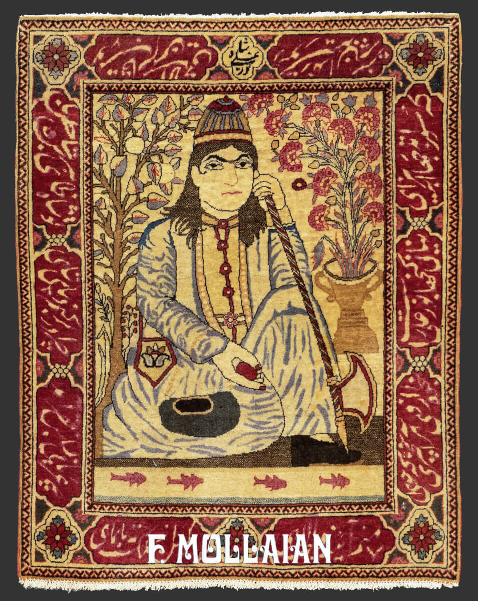 Kashan Mohtasham Rug Pictorial n°:592183