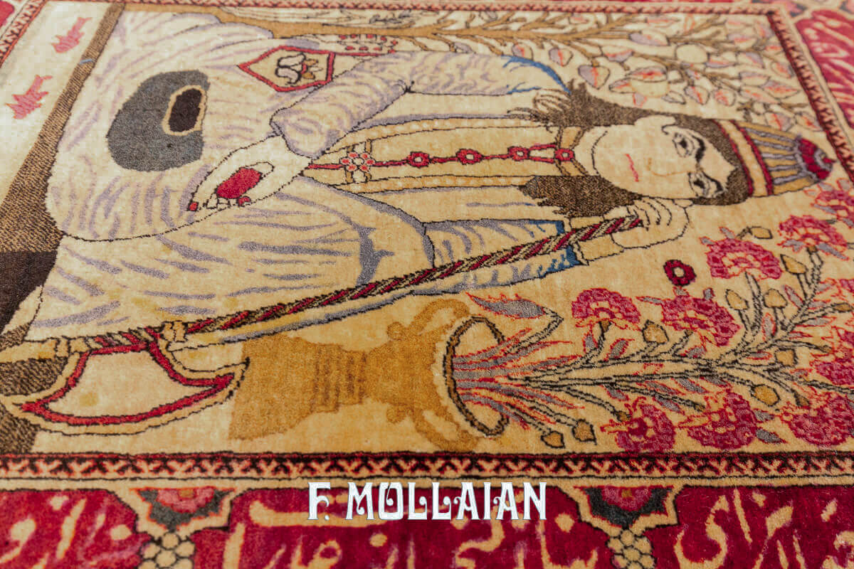Kashan Mohtasham Rug Pictorial n°:592183