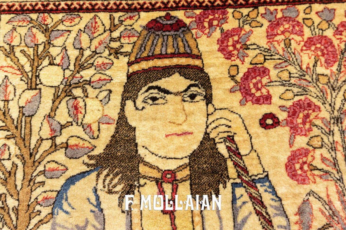 Kashan Mohtasham Rug Pictorial n°:592183