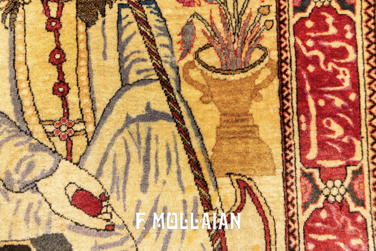 Kashan Mohtasham Rug Pictorial n°:592183