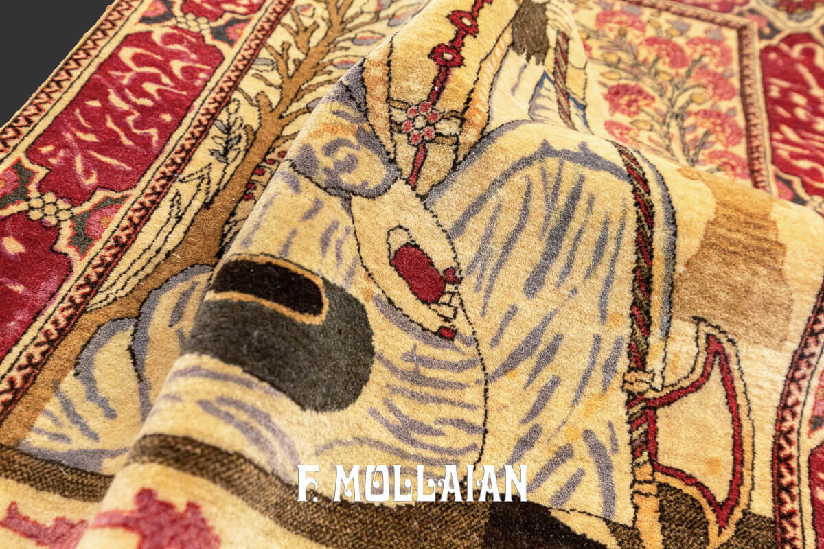 Kashan Mohtasham Rug Pictorial n°:592183