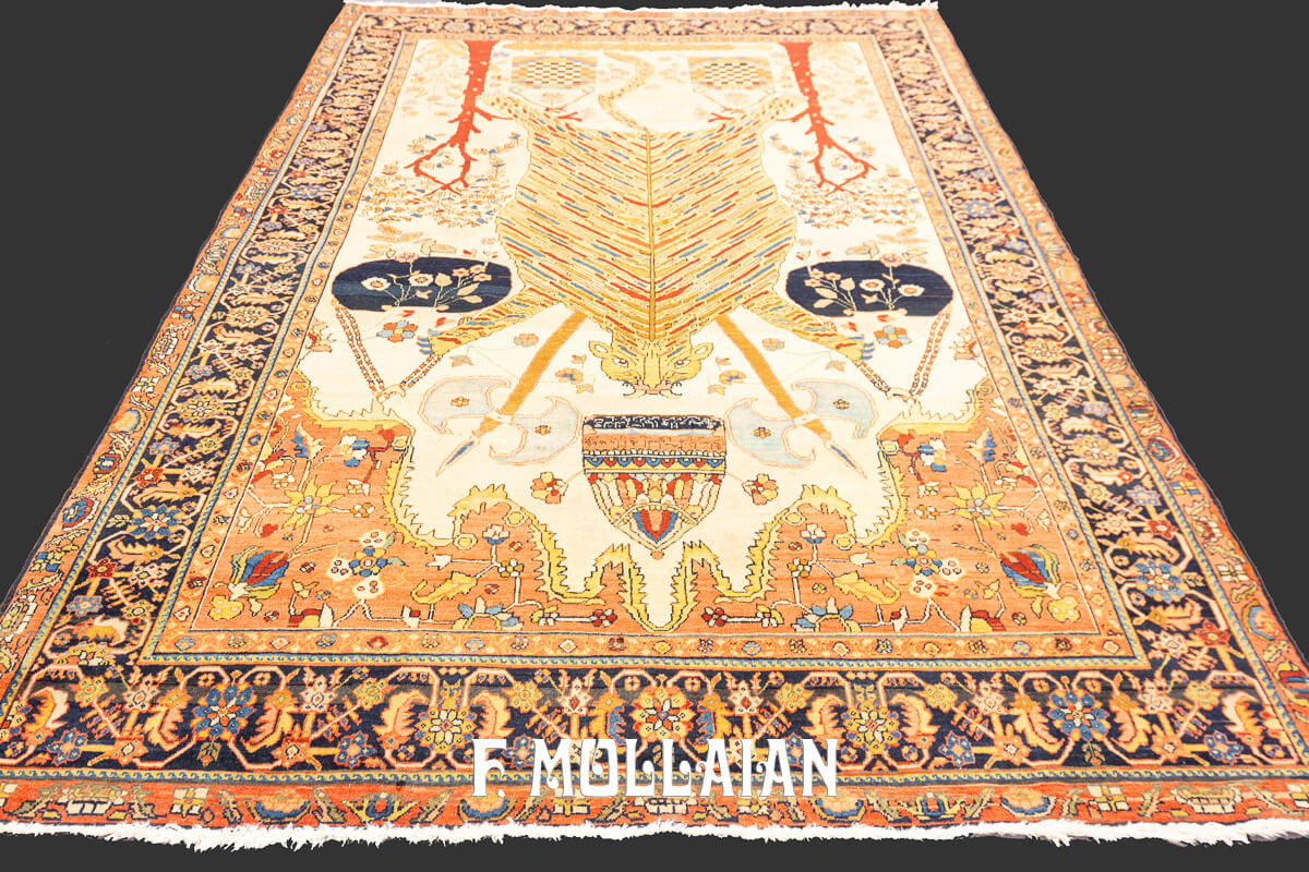 Sarouk Farahan Rug Tiger Pelt Design n°:609263