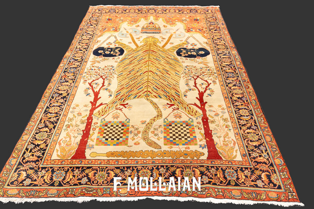 Sarouk Farahan Rug Tiger Pelt Design n°:609263