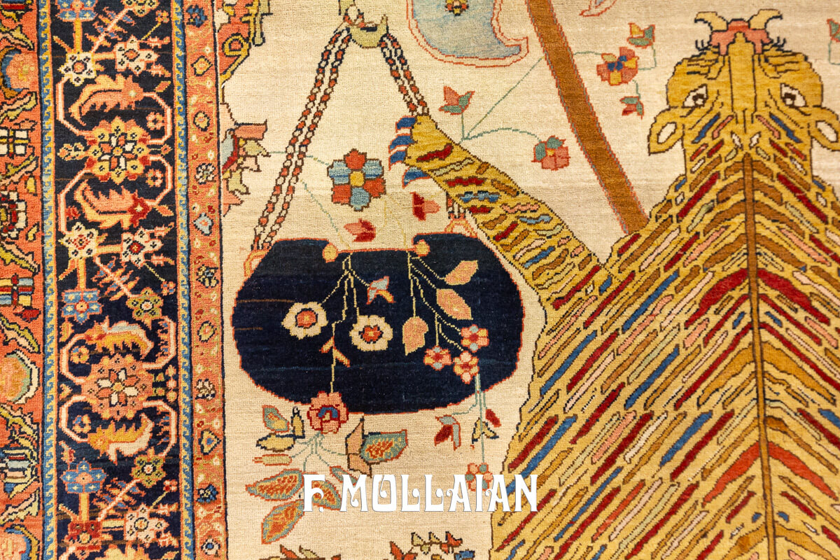 Sarouk Farahan Rug Tiger Pelt Design n°:609263