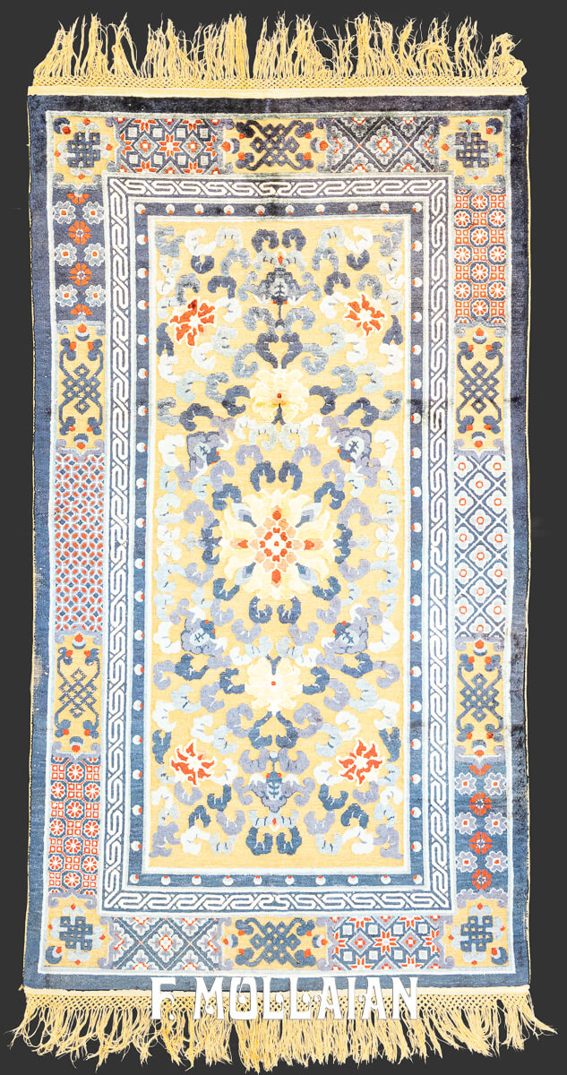 Chinese Rug Silk&Metal n°:695805