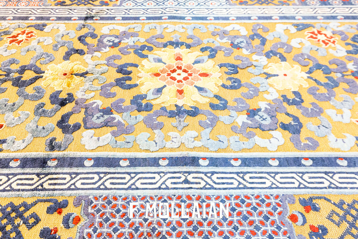 Chinese Rug Silk&Metal n°:695805