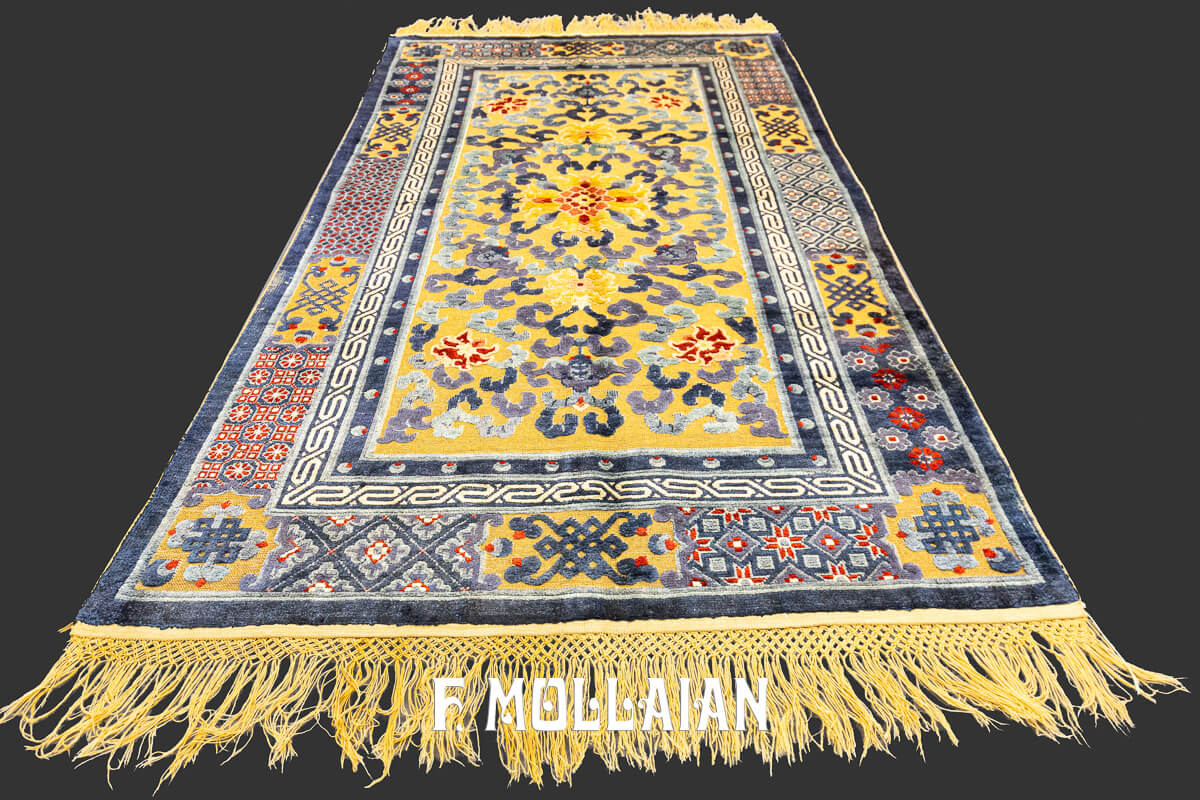 Chinese Rug Silk&Metal n°:695805