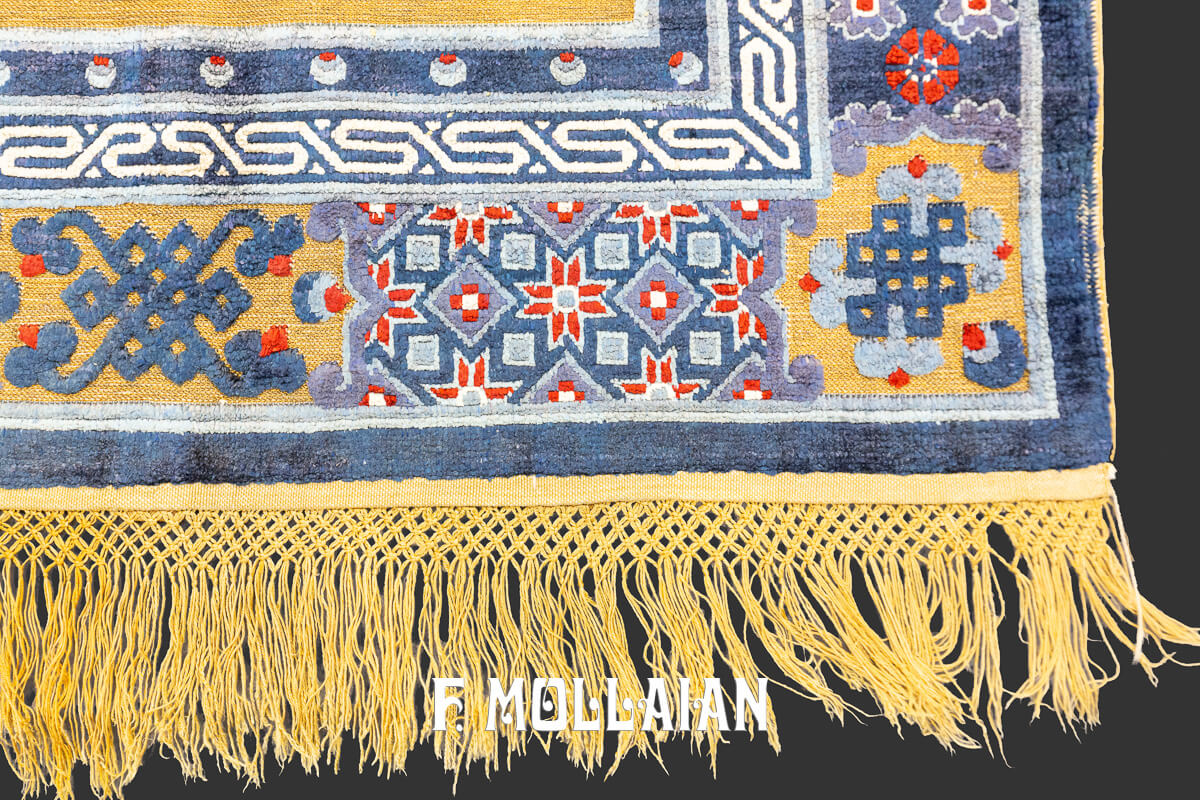 Chinese Rug Silk&Metal n°:695805
