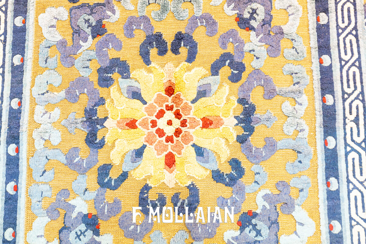 Chinese Rug Silk&Metal n°:695805