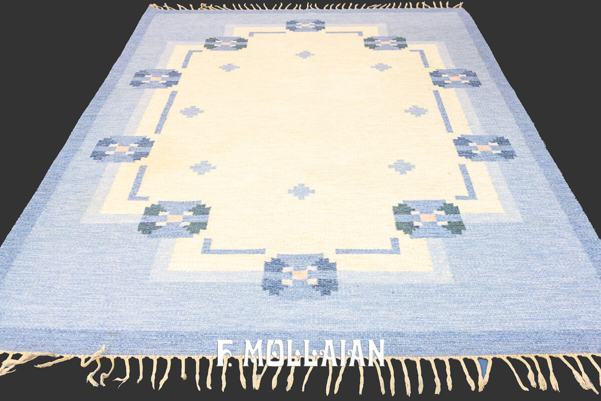 Scandinavian Rug Blue Color n°:771406
