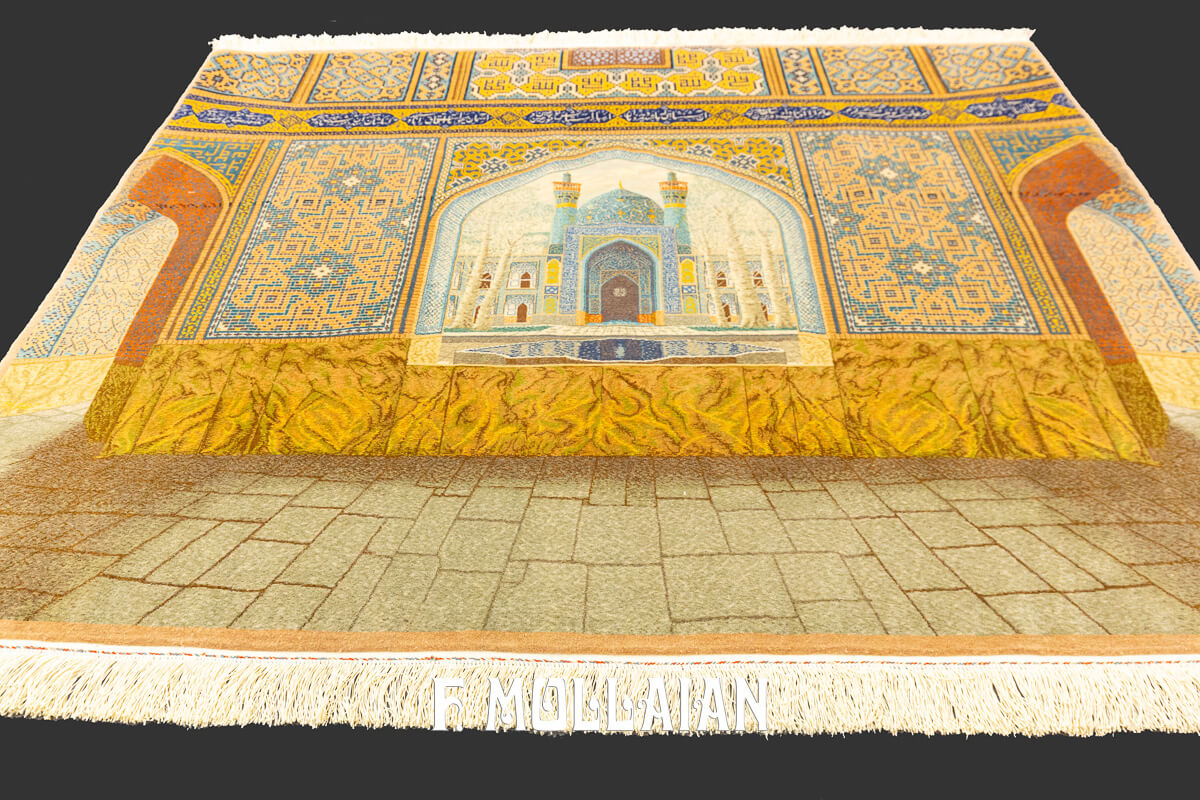 Isfahan Rug Signed Haghighi Extra Fine Warp Silk n°:822581