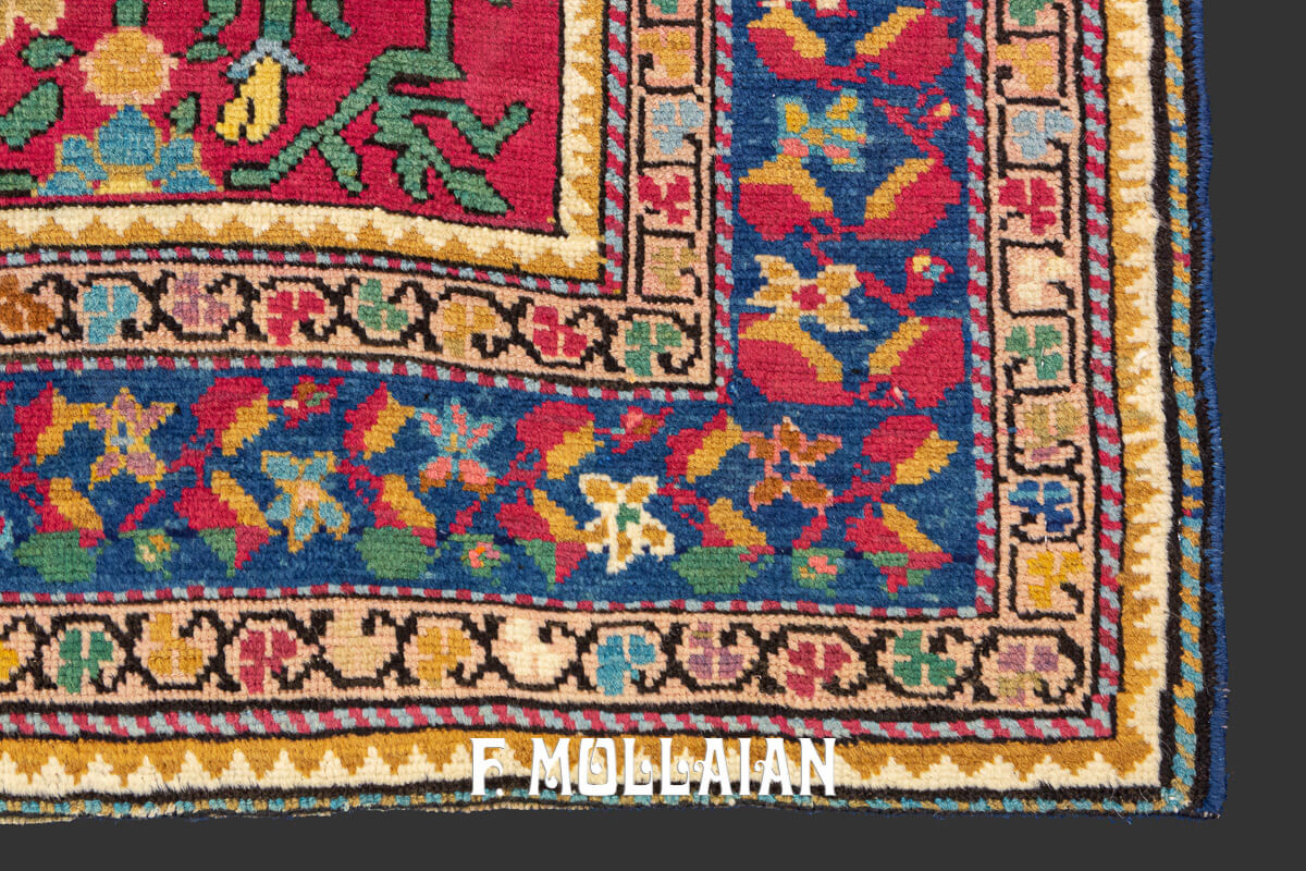 Antique Caucasian Hand-knotted Karabakh (Qarabağ) Kalleh size (Wide Gallery) Carpet n°:825144